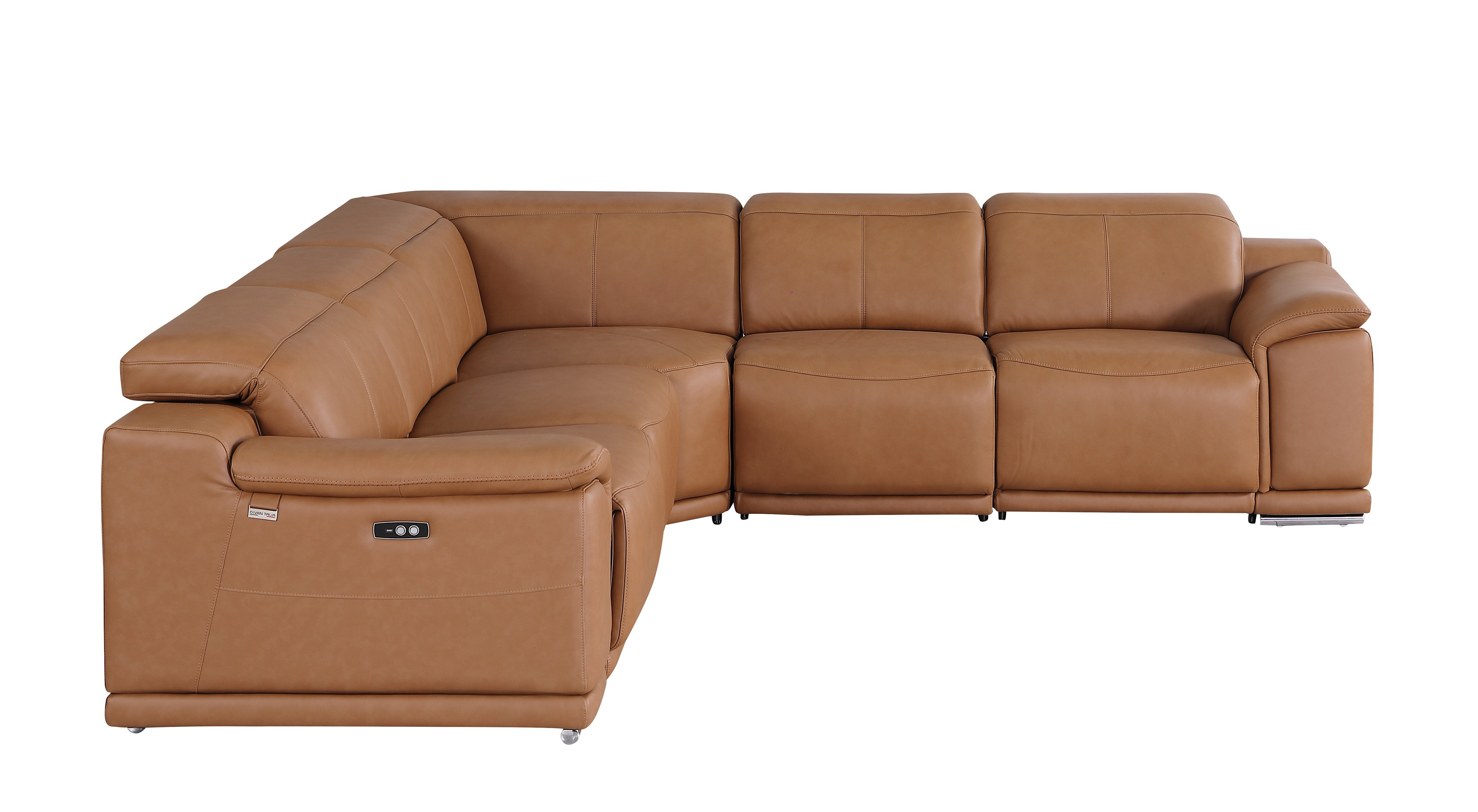 Orren Ellis Crasia 5 Piece Top Grain Italian Leather Reclining Sectional Reviews Wayfair